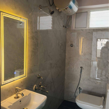 Bathroom in 1 BHK Apartment at MK Residency Kondapur, Sriram Nagar – for Rent