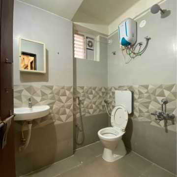 Bathroom in 1 BHK Apartment at Legend Flora Kondapur, Masjid Banda – for Rent