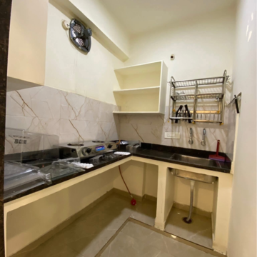 Kitchen in 1 BHK Apartment at Legend Flora Kondapur, Masjid Banda – for Rent