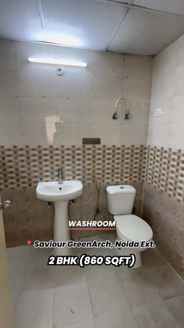Bathroom in 2 BHK Apartment at Saviour Green Arch, Tech Zone 4 Greater Noida – for Sale