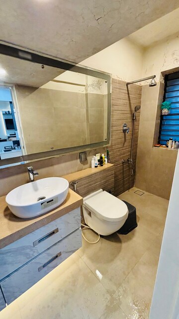 Bathroom in 2 BHK Apartment at Sunset 1 Co Operative Housing Society Ltd, Powai – for Rent