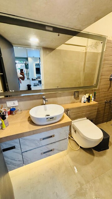 Bathroom in 2 BHK Apartment at Sunset 1 Co Operative Housing Society Ltd, Powai – for Rent