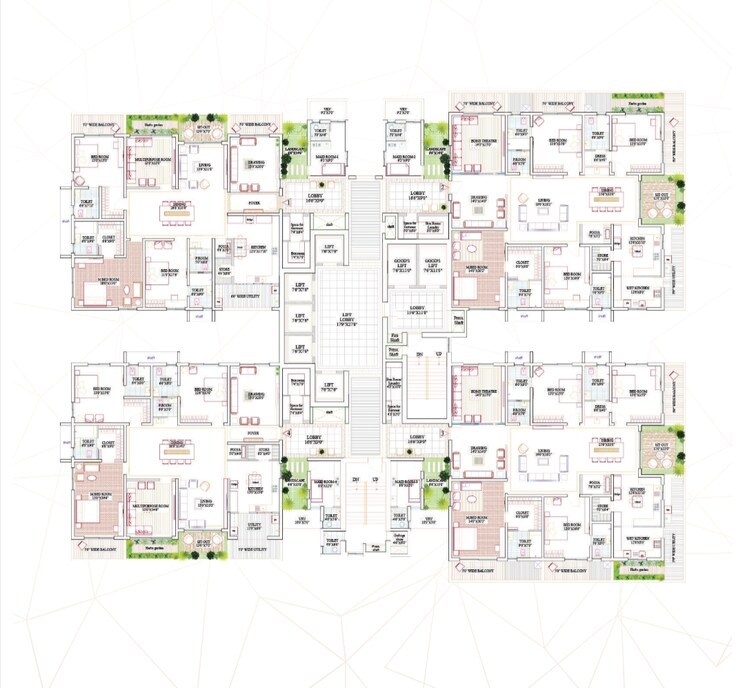 Master Plan, lansum-encanto 4 Bedroom 4130 Sq.Ft. Apartment In Puppalaguda Hyderabad 9150101