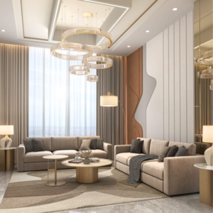 Living Room in 3 BHK Apartment at Nagla Road – for Sale