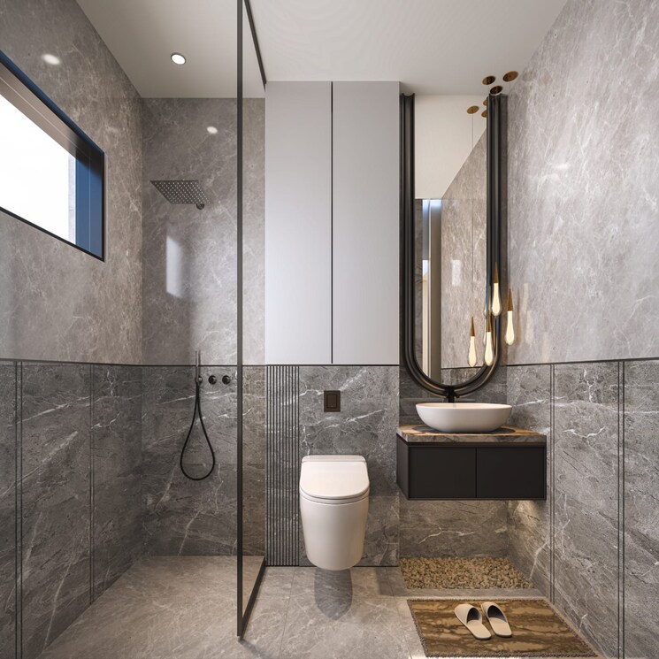 Bathroom, nagla road 3 Bedroom 1630 Sq.Ft. Apartment In Nagla Road Zirakpur 9150221