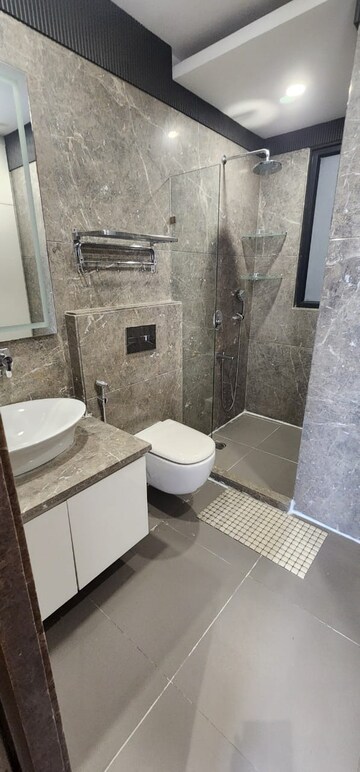 Bathroom in 3 BHK Apartment at Shapoorji Pallonji Joyville Phase 2, Sector 102 – for Rent
