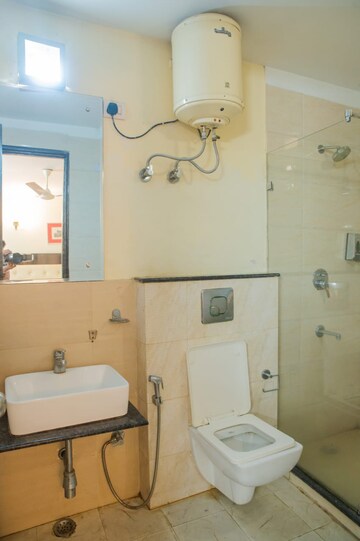 Bathroom in 2 BHK Builder Floor at Greater Kailash ii – for Rent