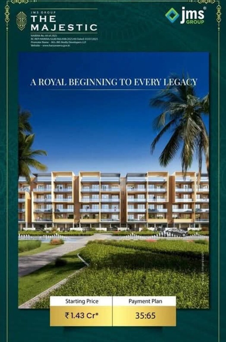 Exterior View, jms-the-majestic 3 Bedroom 151 Sq.Yd. Builder Floor In Manesar Sector 9 Gurgaon 9151395