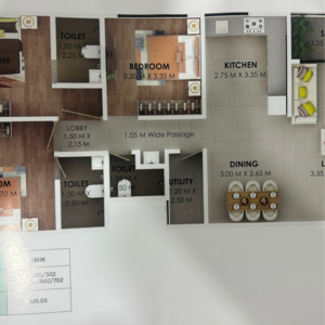 Floor Plan in 2 BHK Apartment at Savedi – for Sale
