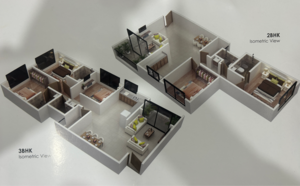 Floor Plan in 3 BHK Apartment at Savedi – for Sale