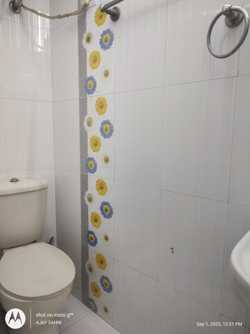Bathroom in 3 BHK Builder Floor at Mehrauli – for Rent
