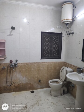 Bathroom in 3 BHK Builder Floor at Mehrauli – for Rent