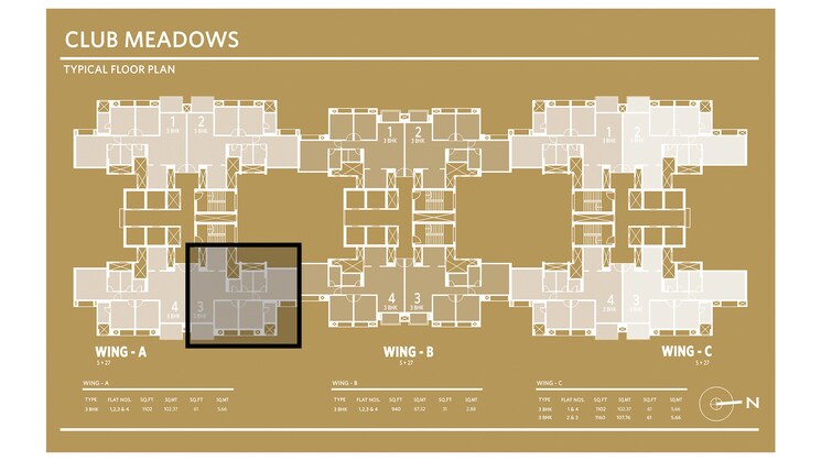 Master Plan, hiranandani-club-meadows 3 Bedroom 1476 Sq.Ft. Apartment In Bannerghatta Bangalore 9152084