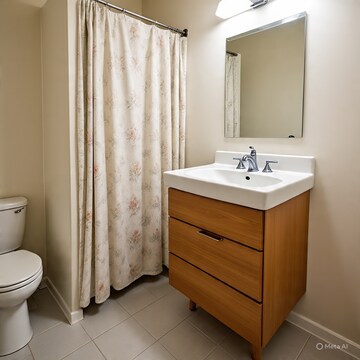 Bathroom in 2 BHK Apartment at Ganga Nagar – for Rent