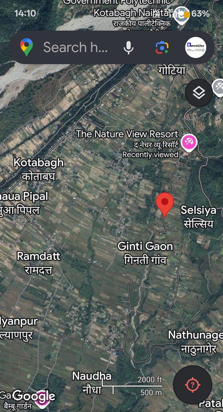 Map Location, kotabagh  2250 Sq.Ft. Plot In Kotabagh Nainital 9152471