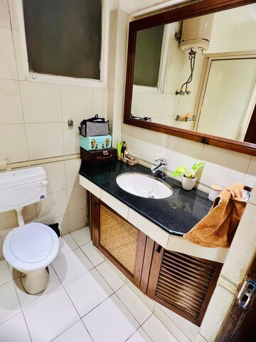 Bathroom in 3 BHK Builder Floor at Greater Kailash I – for Rent