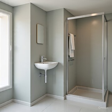 Bathroom in 2 BHK Apartment at Ganga Nagar – for Rent