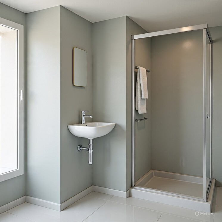 Bathroom, ganga nagar 2 Bedroom 950 Sq.Ft. Apartment In Ganga Nagar Rishikesh 9152536