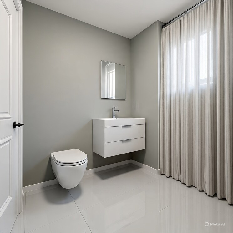 Bathroom, ganga nagar 3 Bedroom 1499 Sq.Ft. Apartment In Ganga Nagar Rishikesh 9152575