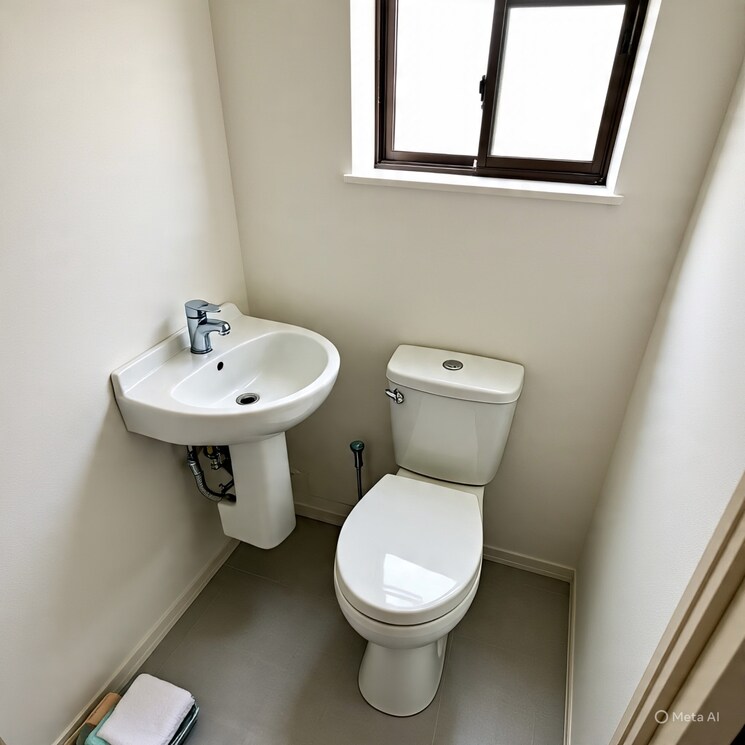 Bathroom, ganga nagar 3 Bedroom 1499 Sq.Ft. Apartment In Ganga Nagar Rishikesh 9152586