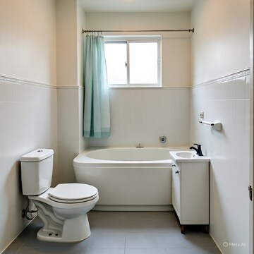 Bathroom in 3 BHK Apartment at Ganga Nagar – for Rent
