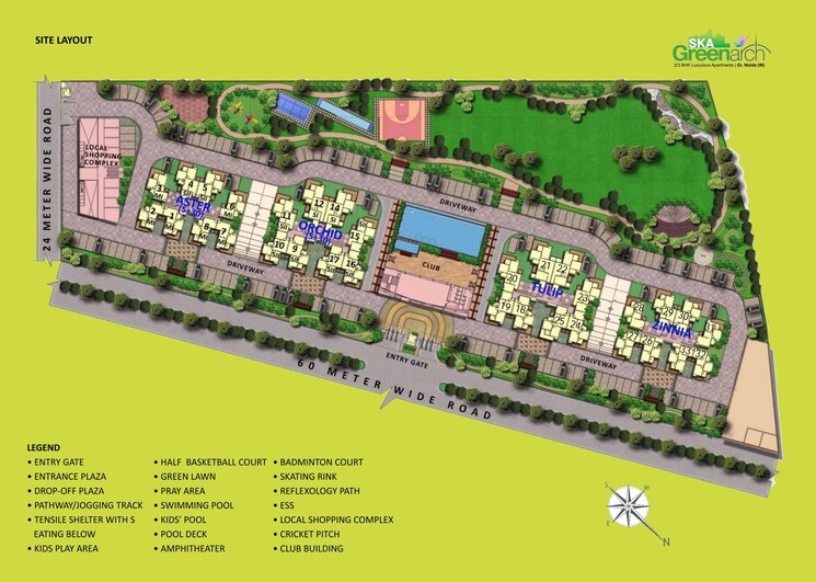 Master Plan, ska-greenarch 3 Bedroom 1600 Sq.Ft. Apartment In Sector 16b Greater Noida Greater Noida 9152744