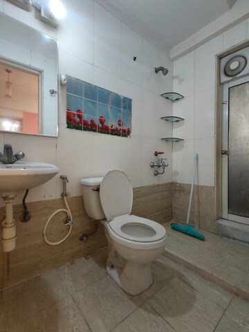 Bathroom in 1.5 BHK Apartment at Silver Line, Kasarvadavali – for Rent
