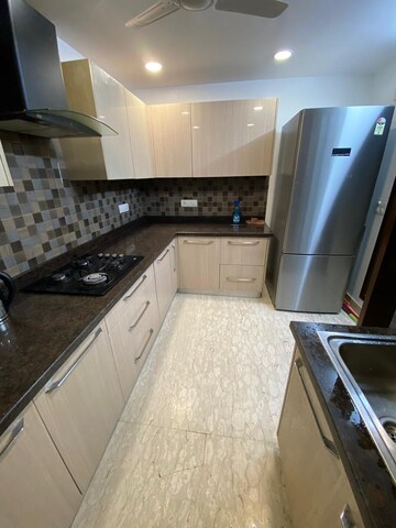 Kitchen in 3 BHK Builder Floor at Greater Kailash I – for Rent