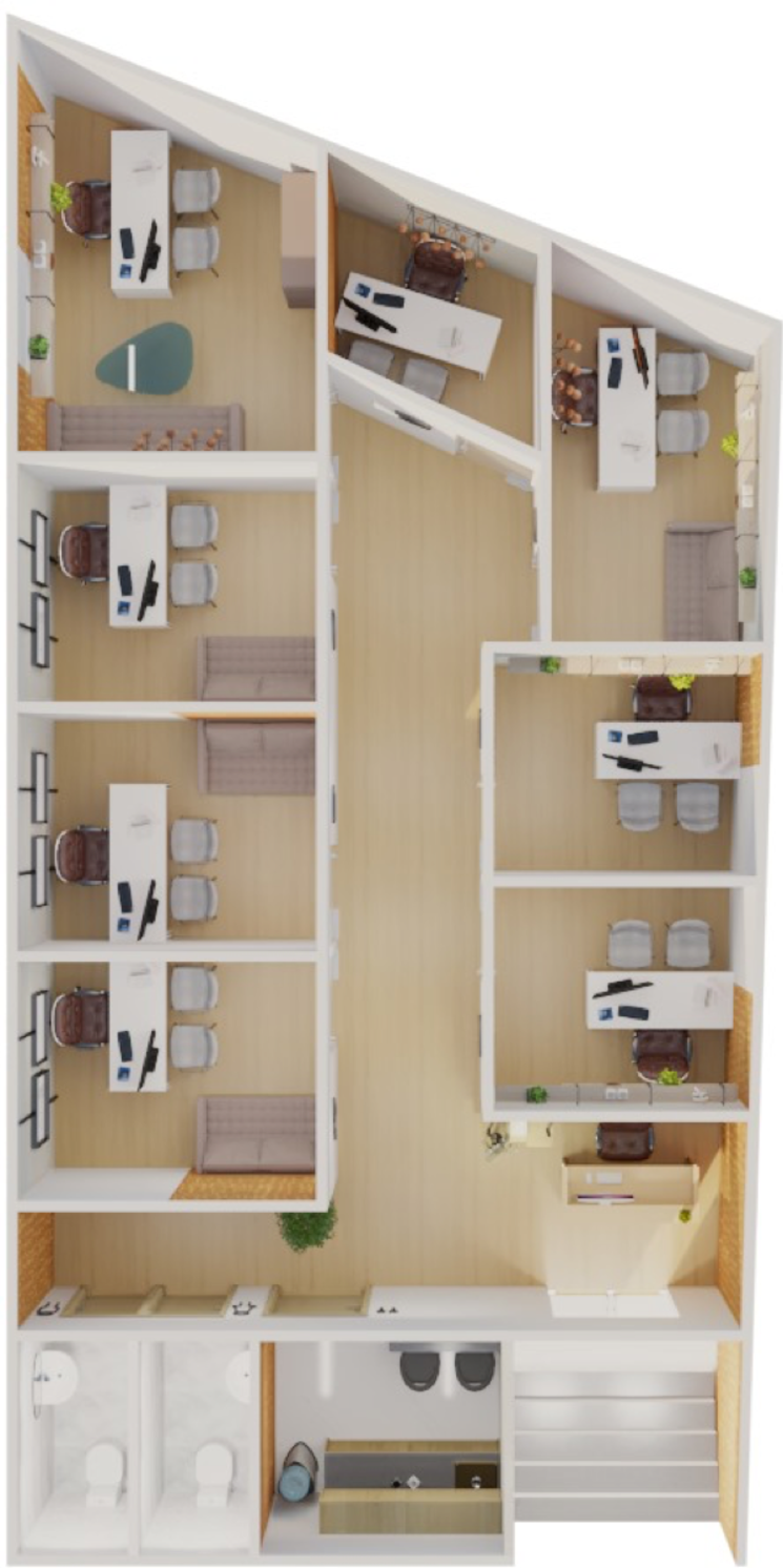 Floor Plan, bhavya-corporate-towers Commercial Co Working Space 2000 Sq.Ft. In Vibhuti Khand Lucknow 9153819