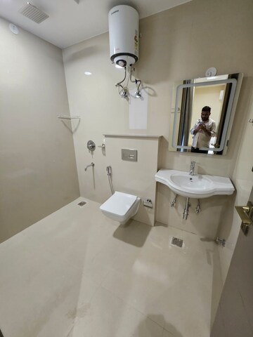 Bathroom in 3 BHK Builder Floor at Ansal Sushant Residency, Sushant Lok Iii – for Sale
