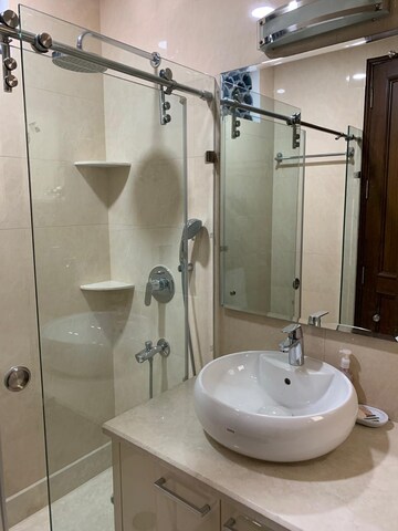 Bathroom in 4 BHK Builder Floor at Hauz Khas – for Rent