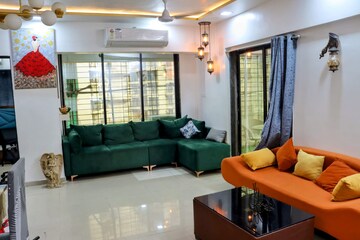 Living Room in 3 BHK Apartment at Maitri Planet, Kharghar – for Rent