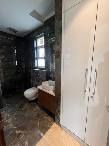 Bathroom in 3 BHK Builder Floor at Ansal Sushant Lok I, Sector 43 – for Rent