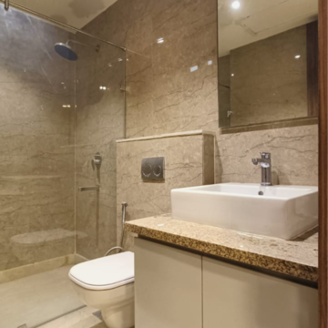 Bathroom in 3.5 BHK Apartment at Ambience Tivertone, Sector 50 – for Rent