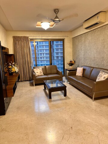 Living Room in 3 BHK Apartment at Rustomjee Parishram, Pali Hill – for Rent