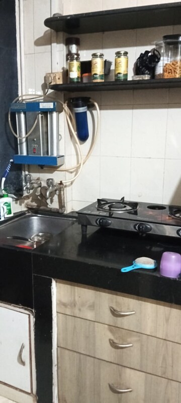 Kitchen in 1 RK Apartment at Panchamrut CHS, Lower Parel – for Rent