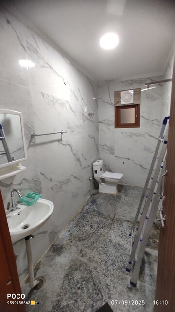Bathroom in 1 BHK Builder Floor at Mehrauli – for Rent