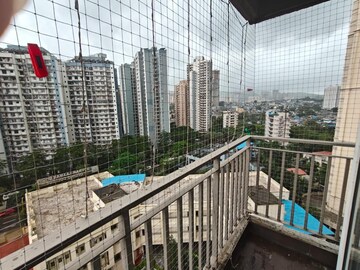 Balcony in 3 BHK Apartment at Wadhwa Elite, Kolshet Road – for Rent