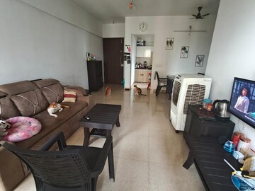 Living Room in 3 BHK Apartment at Wadhwa Elite, Kolshet Road – for Rent