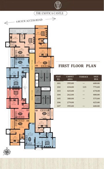 Floor Plan in 1 RK Apartment at Dombivli East – for Sale