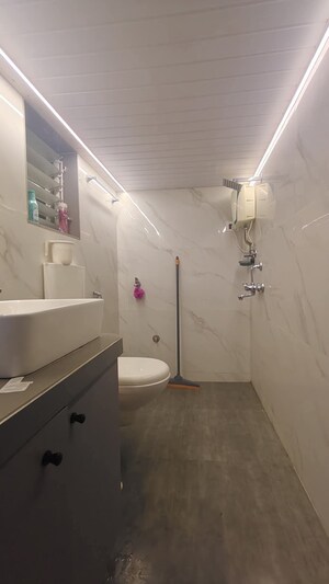 Bathroom in 3 BHK Apartment at Jay Neel CHS, Vasai West – for Sale