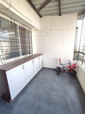 Balcony in 1 BHK Apartment at Sandesh CHS, Dhankawadi – for Rent