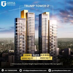 3.5 BHK + Pooja Room,Servant Room,Study Room Apartment For Sale in M3M Trump Tower
