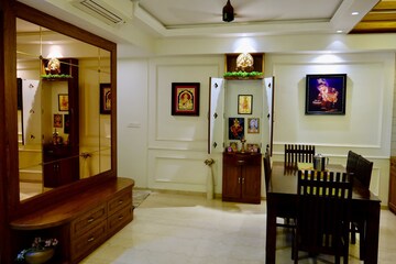 Living Room in 3 BHK Apartment at Lodha Sterling, Kolshet Road – for Rent