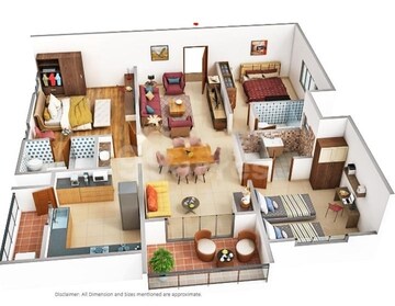 Floor Plan in 3 BHK Apartment at Aurobindo The Regent, Kondapur – for Sale