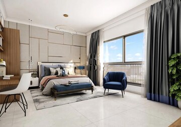 Living Room in 3 BHK Apartment at Prestige Clairemont, Kokapet – for Sale