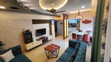 Living Room in 3 BHK Apartment at Bramhacorp F Residences, Kalyani Nagar – for Rent