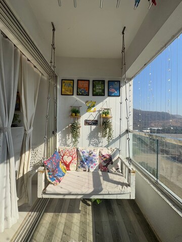 Balcony in 2 BHK Apartment at Saheel Itrend Homes Phase 2, Hinjewadi – for Rent