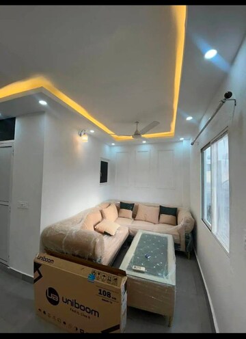 Living Room in 1 BHK Builder Floor at Freedom Fighters Enclave – for Rent