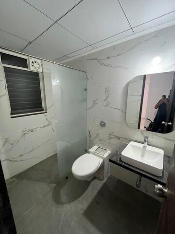 Bathroom in 3 BHK Apartment at Goel Ganga Serio, Kharadi – for Rent